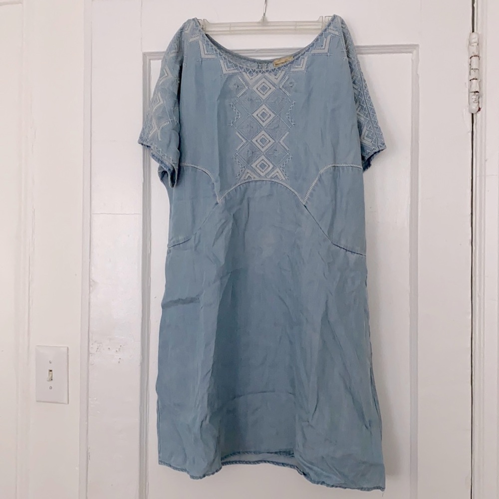 Anthropologie Holding Horses chambray dress